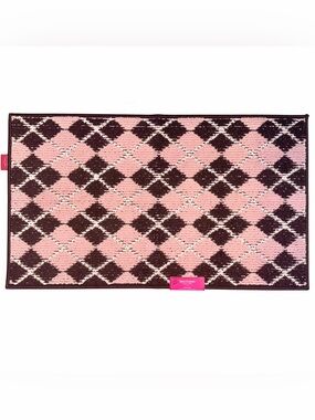 Juicy Couture Home Decor Pink & Gray Argyle Print Accent Rug or Runner 26” x 45”